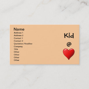Kid @ Heart Business Card Visitenkarte