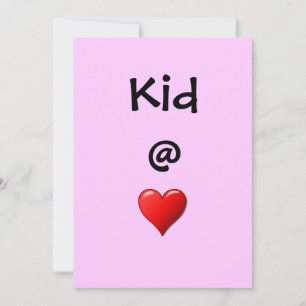 Kid @ Herzeinladung Einladung