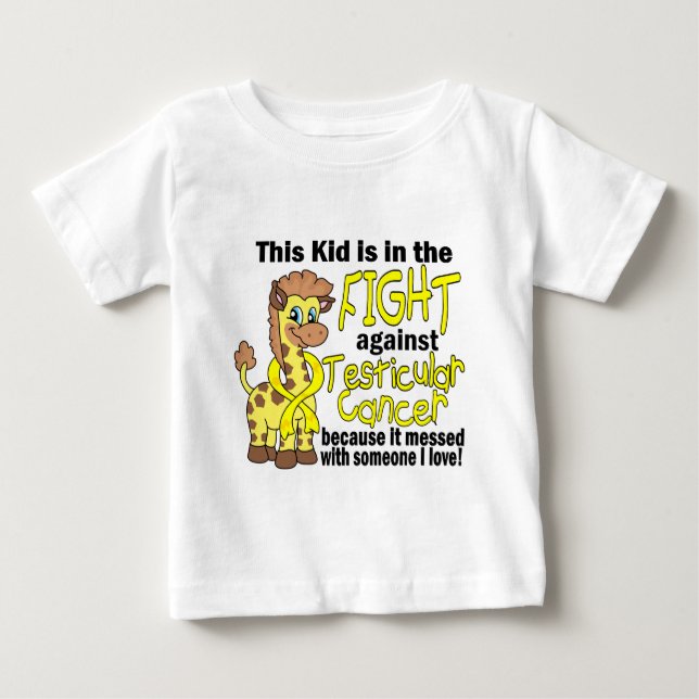 Kid im Kampf gegen Hodenkrebs Baby T-shirt (Vorderseite)