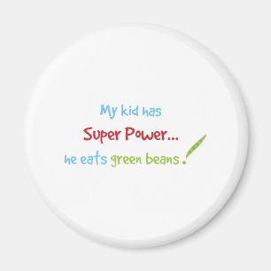 Kid isst grüne Bohnen Magnet