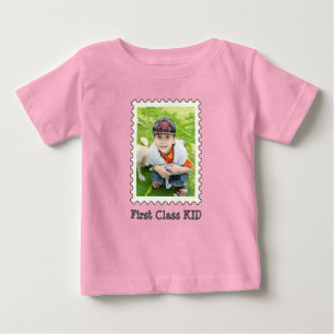 KID KID Best Kid Ever Postage Briefmarke Foto Baby T-shirt
