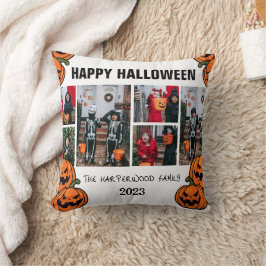 Kid Kürbiskürbis Jack-o-Laterne Halloween Foto Col Kissen