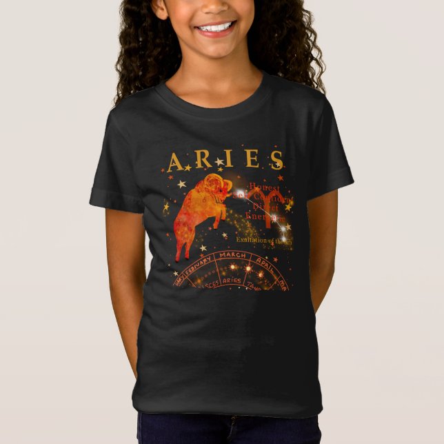 Kid Retro Aries Zodiac Tracks T - Shirt (Vorderseite)