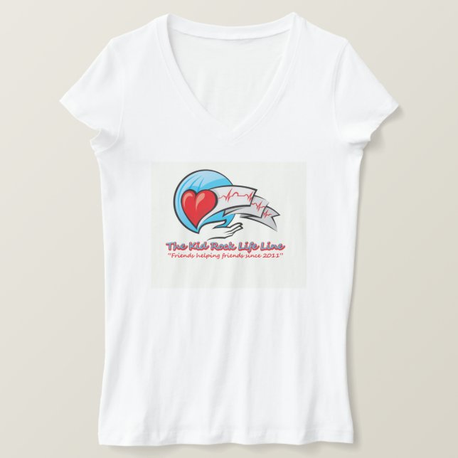 Kid Rock Life Line V-Nacken-Shirt T-Shirt (Design vorne)
