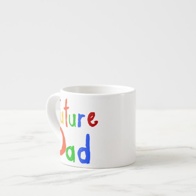 Kid Text Future Vater T - Shirt und Geschenke Espressotasse (Vorderseite Links)