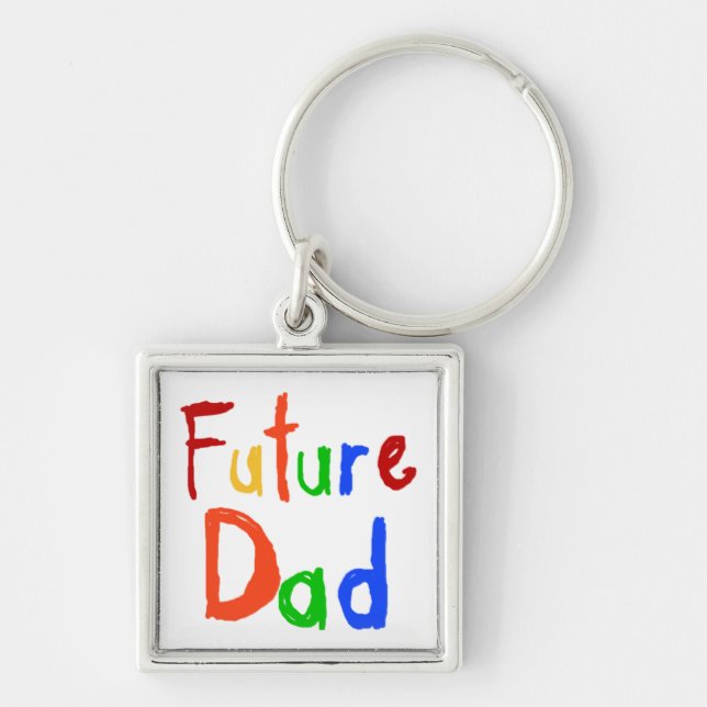 Kid Text Future Vater T - Shirt und Geschenke Schlüsselanhänger (Vorne)