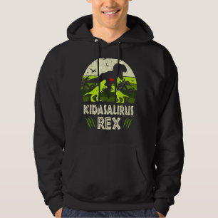 Kida Dinosaur T Rex Kidasaurus 2 Kinder Familienma Hoodie