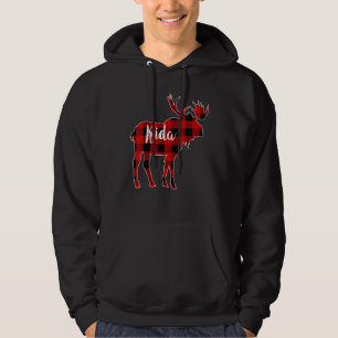 Kida Moose Red Buffalo Kariert Matching Family Chr Hoodie