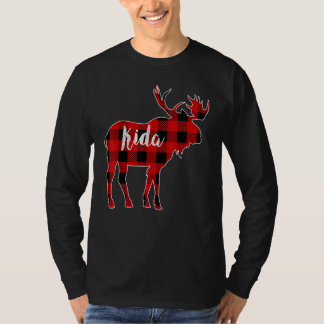 Kida Moose Red Buffalo Kariert Matching Family Chr T-Shirt