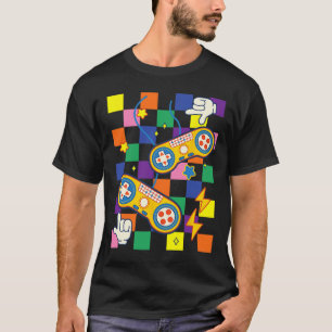 Kidcore-Ästhetik-Stoff-Videospiel-Patches Alt Cl T-Shirt