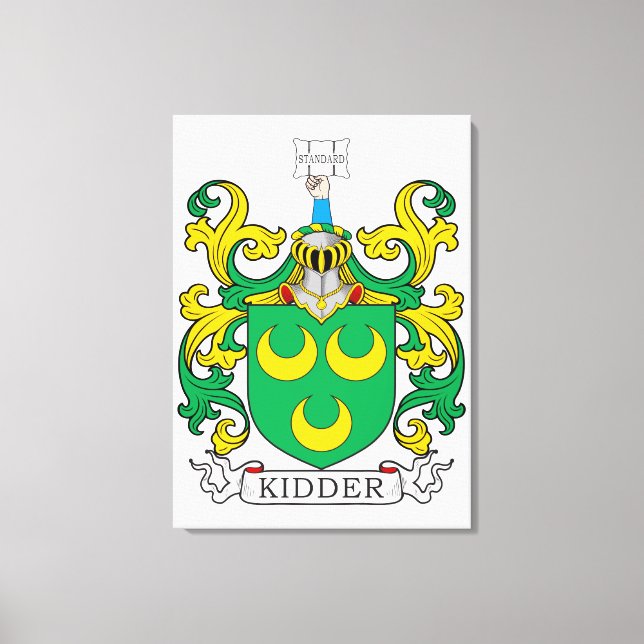Kidder Familienwappen Leinwanddruck (Vorderseite)