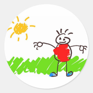 Kiddie Art Runder Aufkleber