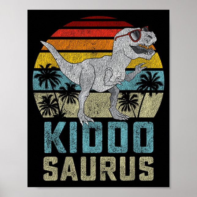 Kiddosaurus T Rex Dinosaur Kiddo Saurus Family Mat Poster (Vorne)