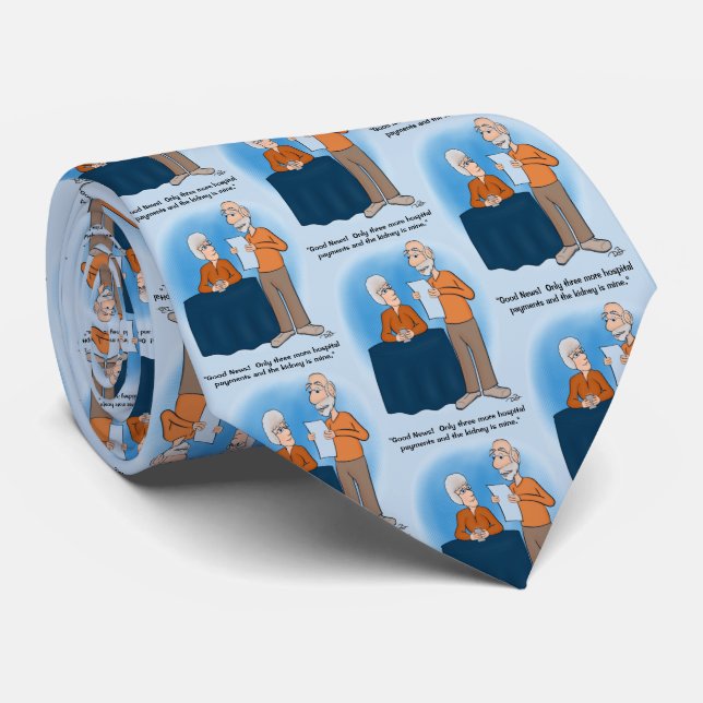 Kidney Blue Necktie Krawatte (Gerollt)