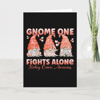 Kidney Cancer Orange Ribbon Gnome Karte