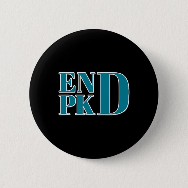 Kidney Disease Awareness End Pkd Kampf Button (Vorderseite)