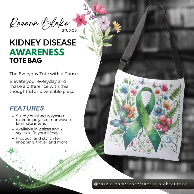 Kidney Disease Awareness Tote Bag (Créateur téléchargé)
