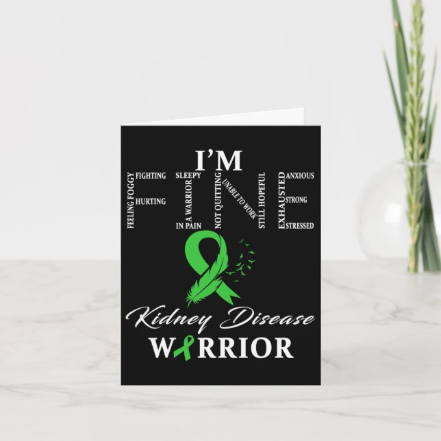 Kidney Disease Warrior Karte (Vorderseite)