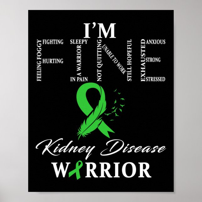 Kidney Disease Warrior Poster (Vorne)