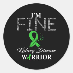 Kidney Disease Warrior Runder Aufkleber