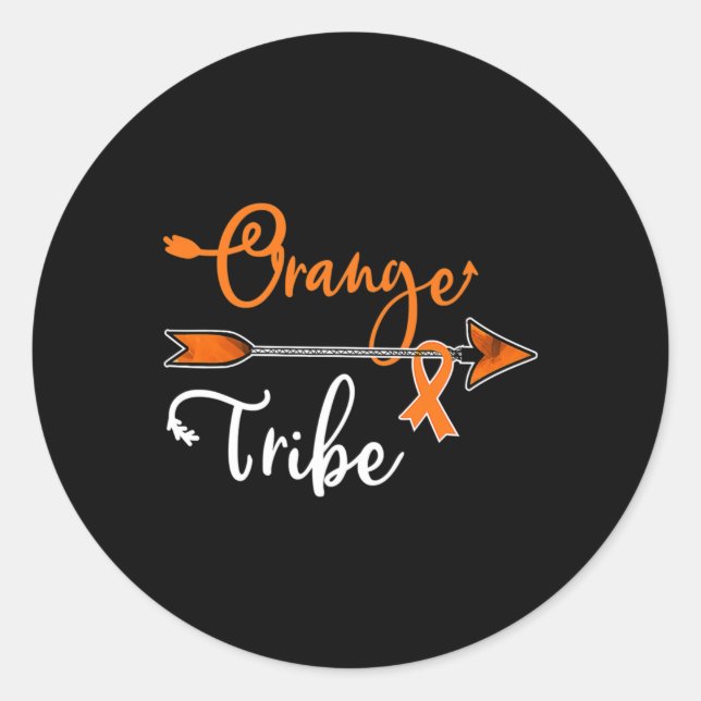 Kidney Leukemia Cancer Awareness Orange Ribbon Tri Runder Aufkleber (Vorderseite)