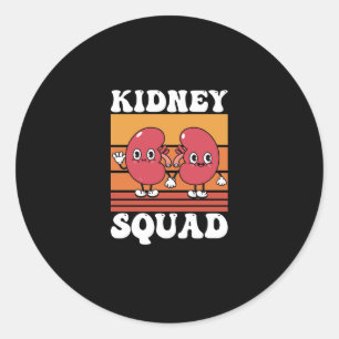 Kidney Squad Retro Groovy Runder Aufkleber