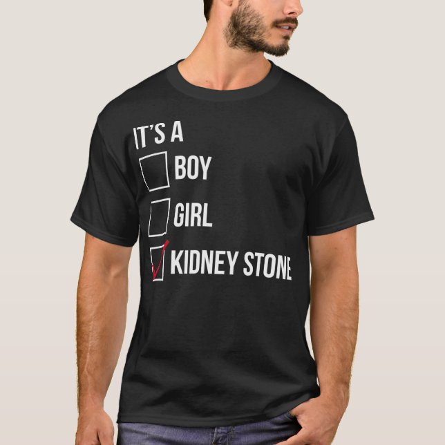 Kidney Stone Funny Checklist-Geschenk T-Shirt (Vorderseite)