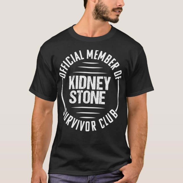 Kidney Stone Survivor Funny Member Erholung Gag Gi T-Shirt (Vorderseite)