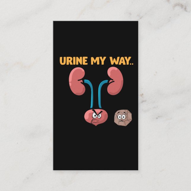 Kidney Stone Survivor Funny Operation Erholung Spa Visitenkarte (Vorderseite)