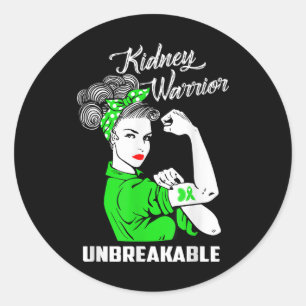 Kidney Warrior Unzerbrechliche Geschenke für die N Runder Aufkleber