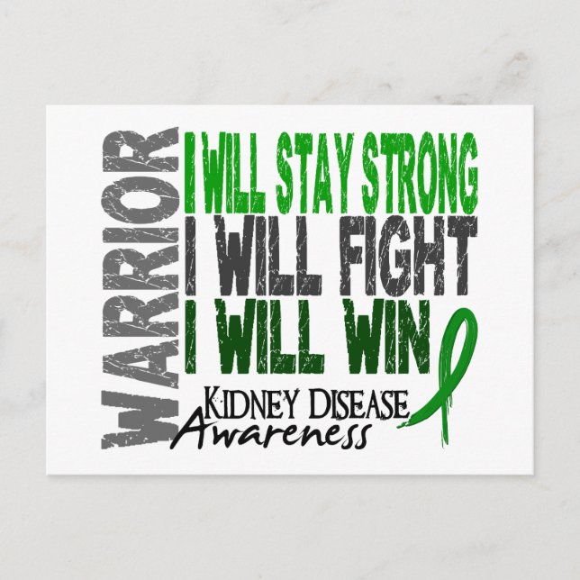 Kidnney Disease Warrior Postkarte (Vorderseite)