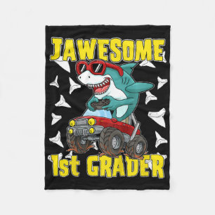Kids 1. Klasse Monster Truck Dinosaurier Megalodon Fleecedecke