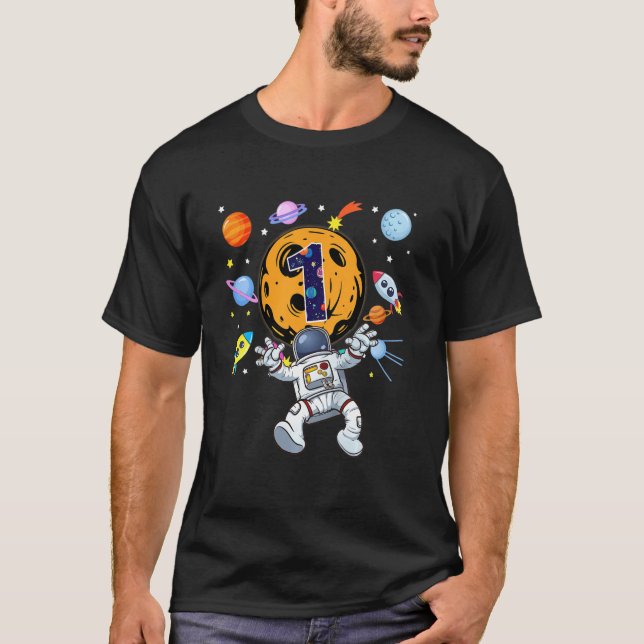 Kids 1 Year Old Astronaut Boy Girl 1st Birthday Sp T-Shirt (Vorderseite)