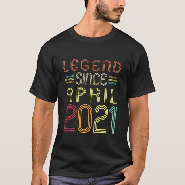 Kids 1 Year Old Gifts - Legend Since April 2021 1S T-Shirt (Vorderseite)