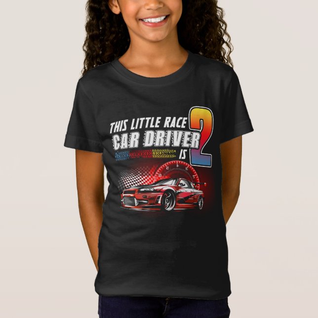 Kids 2 Year Old Race Car Birthday Shirt 2nd Racing (Vorderseite)