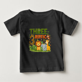 Kids 3rd Birthday Jungle Safari T-Shirt