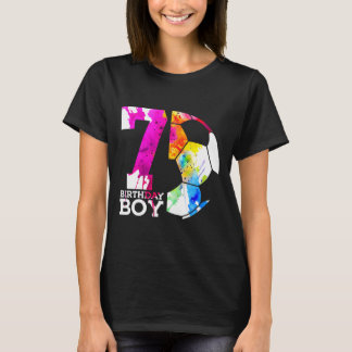 Kids 7 Birthday Boy Soccer 7th Birthday  T-Shirt