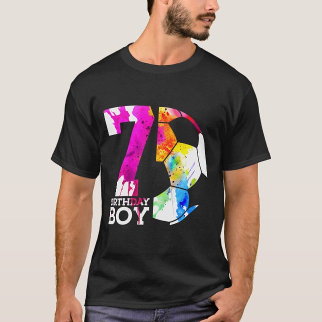 Kids 7 Birthday Boy Soccer 7th Birthday  T-Shirt (Vorderseite)