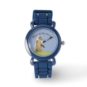 Kid's Adjustable Bezel Watch mit Grizzly Bär Armbanduhr