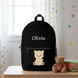 Kids' Adventure Backpack - Explorer Bear and Name  Bedruckter Rucksack