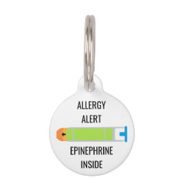 Kids Allergie Warnhinweis Epinephrin im Notfall Tiernamensmarke