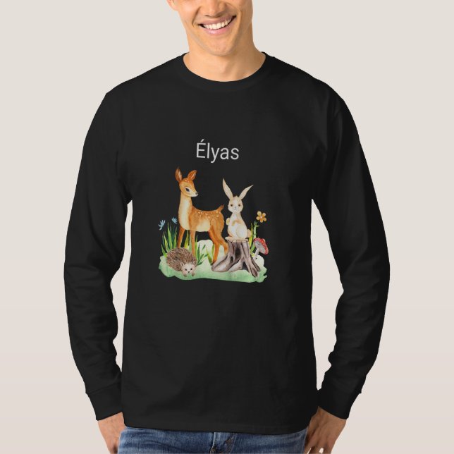Kids Animal deer rabbit hedgehog Élyas T-Shirt (Vorderseite)