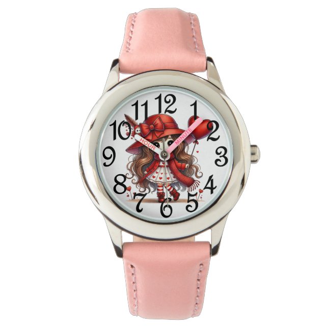 Kids Anime Valentine Armbanduhr (Vorderseite)