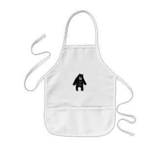 Kids apron with bear illustration kinderschürze
