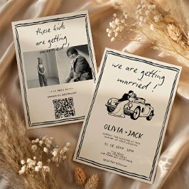 Kids Are Getting Married Photo QR Code Wedding Einladung