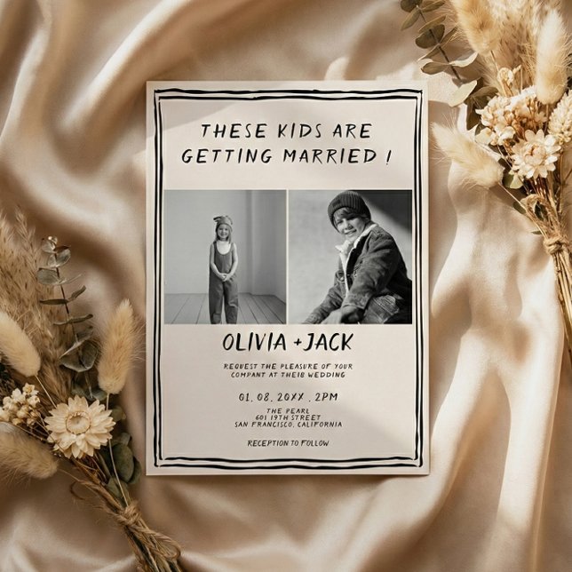 Kids Are Getting Married Photo Wedding Einladung (Von Creator hochgeladen)