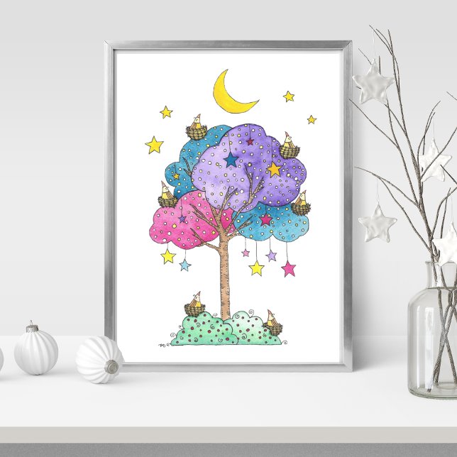 Kids Art Prints | Sweet Dreams Watercolor Poster (Von Creator hochgeladen)