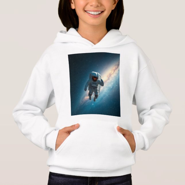Kids Astronaut Raum Galaxy Pullover Kapuzenpullove (Vorderseite)