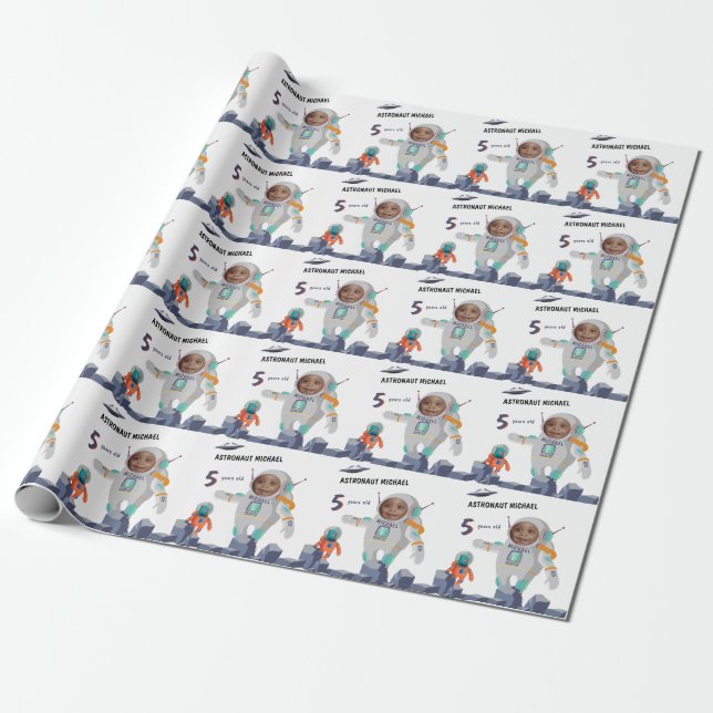 Kids Astronauten Foto Schöne Klassik Neue EPIC Geschenkpapier (Ungerollt)