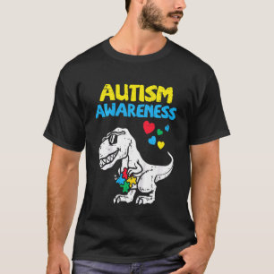 Kids-Autismus-Bewusstsein Trex Dino Süßer Dinosaur T-Shirt